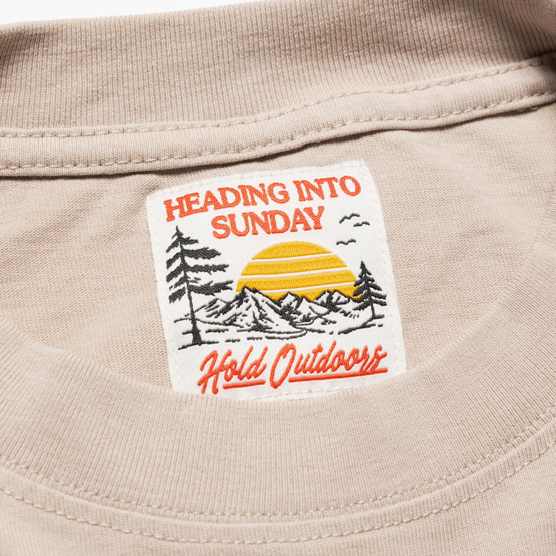 Heading Into Sunday x Hold Outdoors - Shirt Woven Label Detail