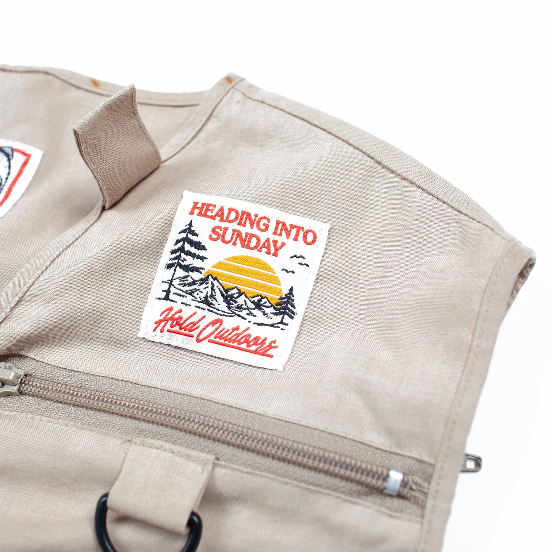 Heading Into Sunday x Hold Outdoors - Vest 03 - Woven Label Detail