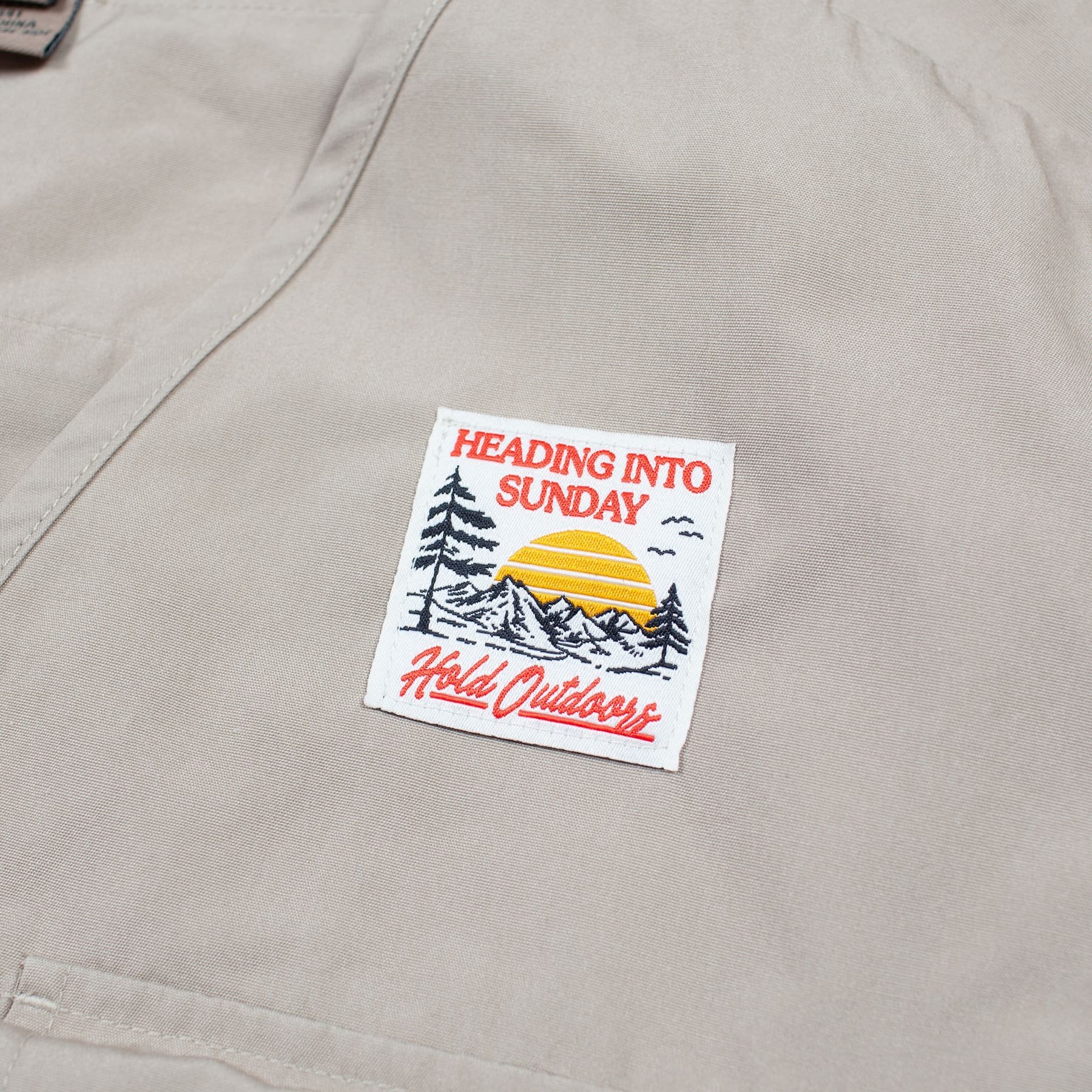 Heading Into Sunday x Hold Outdoors - Vest 05 - Woven Label Detail