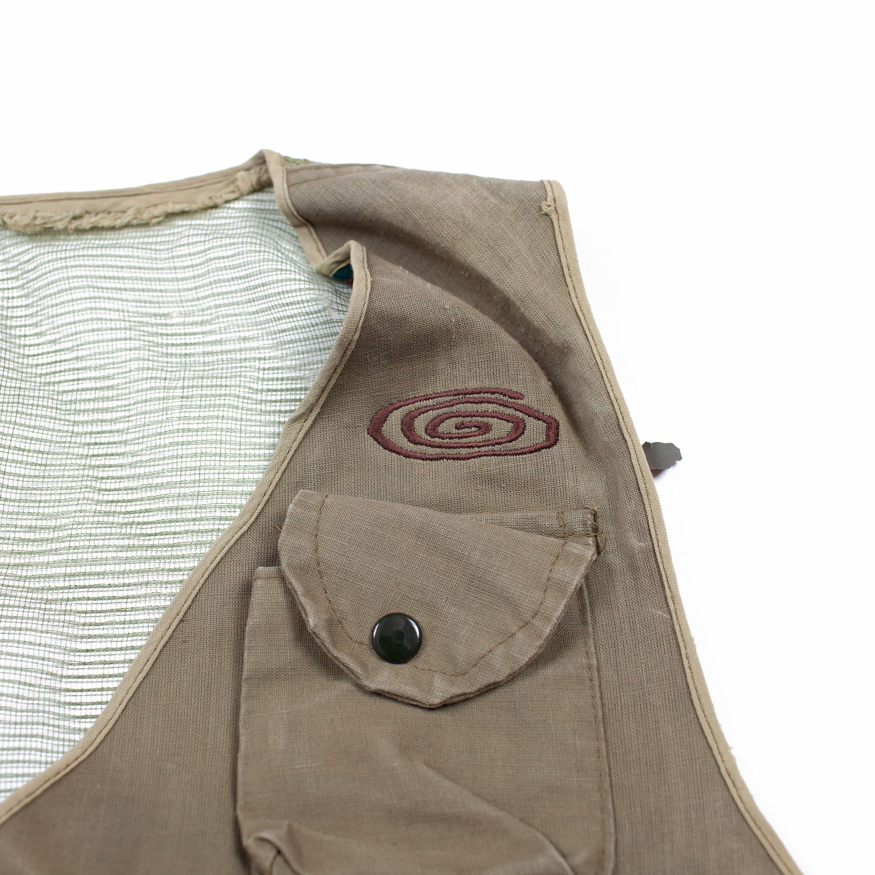 Heading Into Sunday x Hold Outdoors - Vest 07 - Spiral Embroidery Detail
