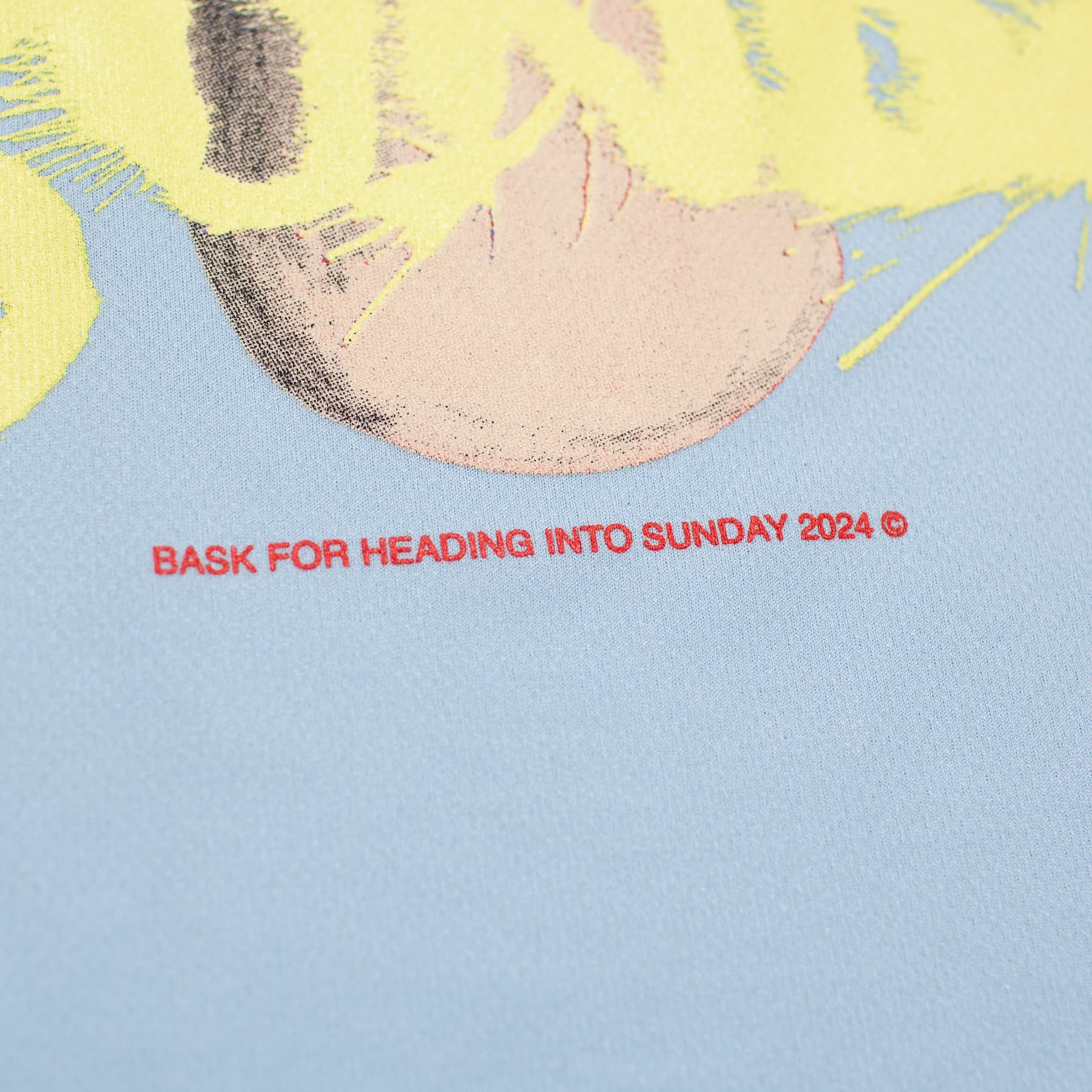 Heading Into Sunday BASK Light Blue Performance Long Sleeve T-Shirt - Front Detail 2