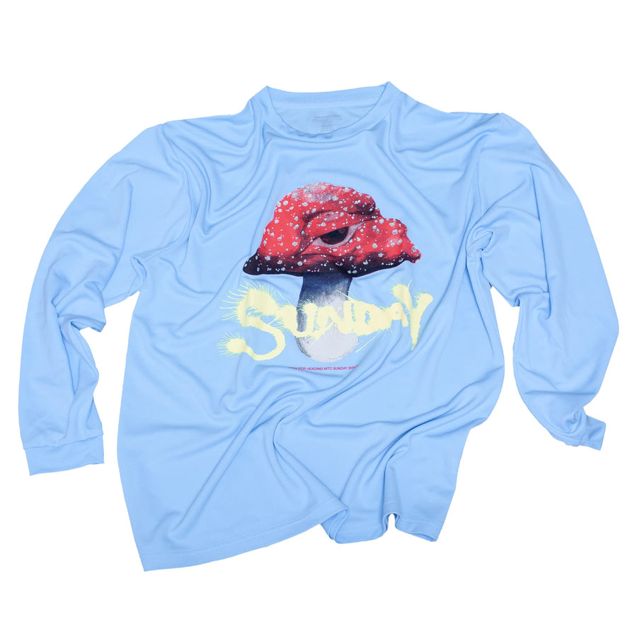 Heading Into Sunday BASK Light Blue Performance Long Sleeve T-Shirt - Front