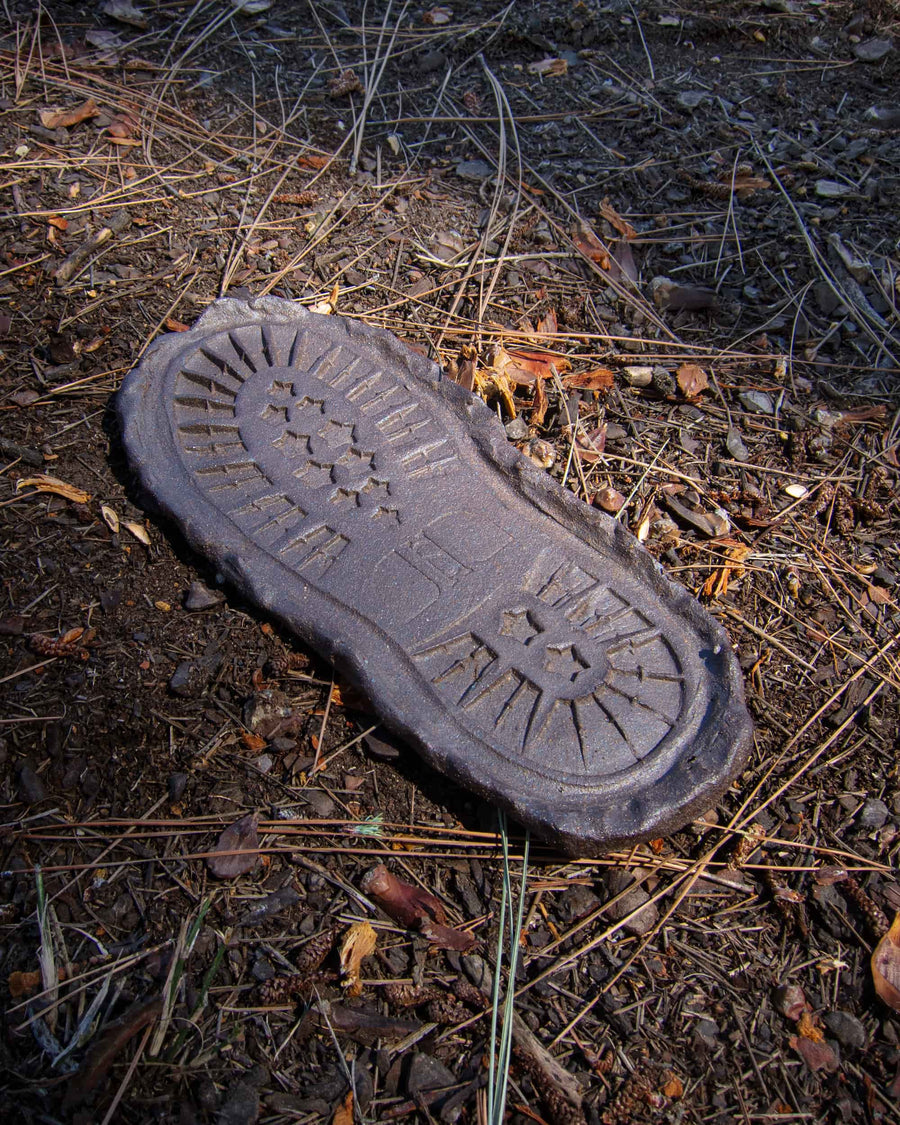 Heading Into Sunday - Footsteps in the Dark - Ceramic Catch Tray and Incense Holder by Mudgirl