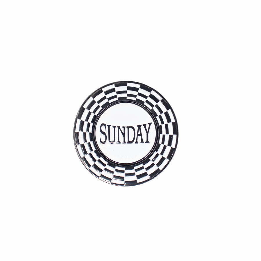 Heading Into Sunday Lucky Coin Ball Marker Front White