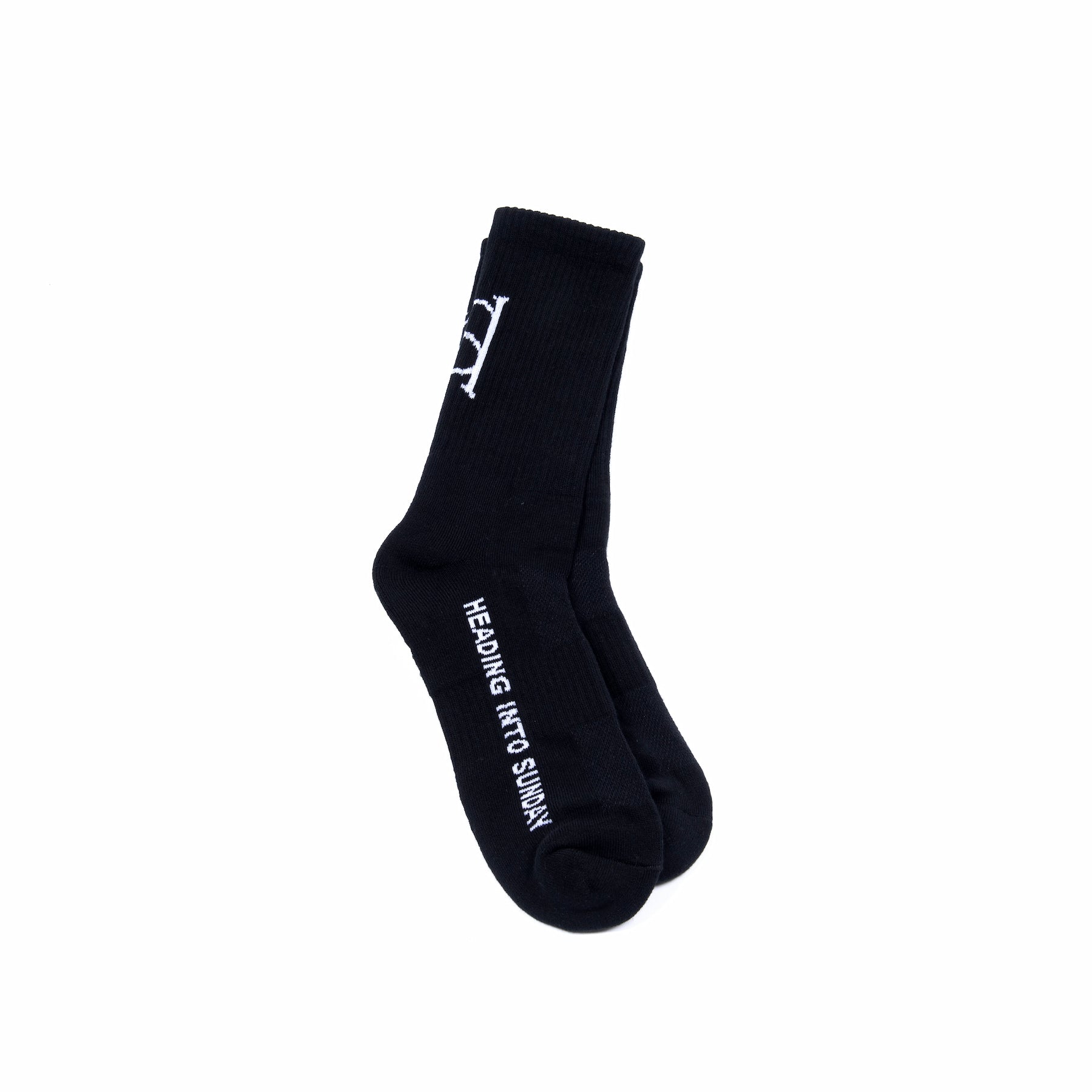 Heading Into Sunday - Multisport Black Crew Socks