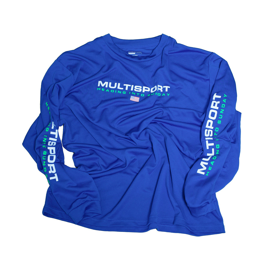 Heading Into Sunday Multisport Performance Long Sleeve T-Shirt - Front