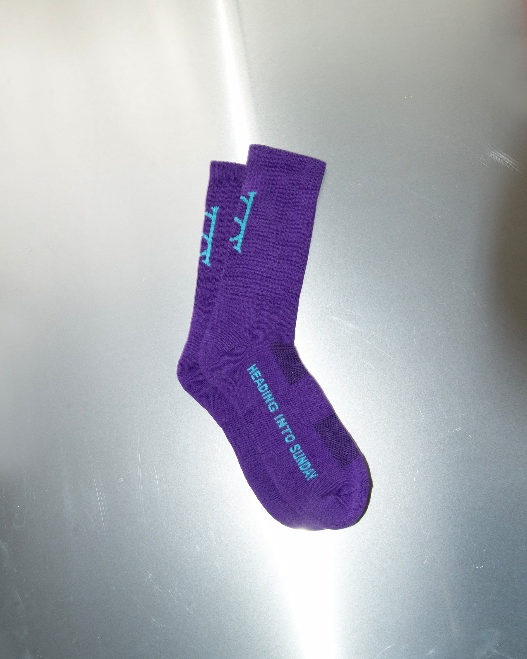Heading Into Sunday - Multisport Purple Crew Socks