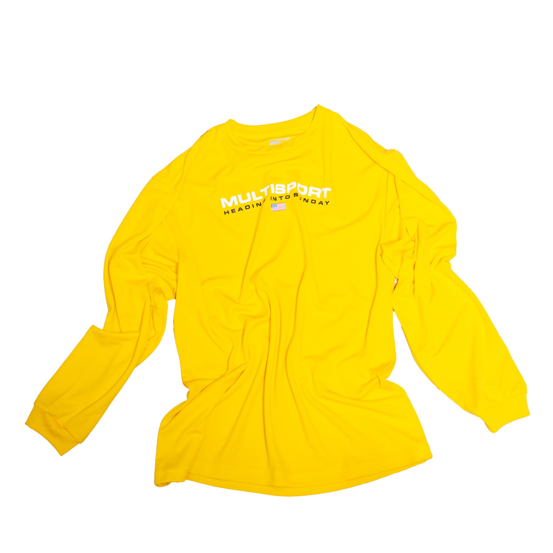 Heading Into Sunday - Multisport - Trophy Yellow Performance Long Sleeve T-Shirt - Front