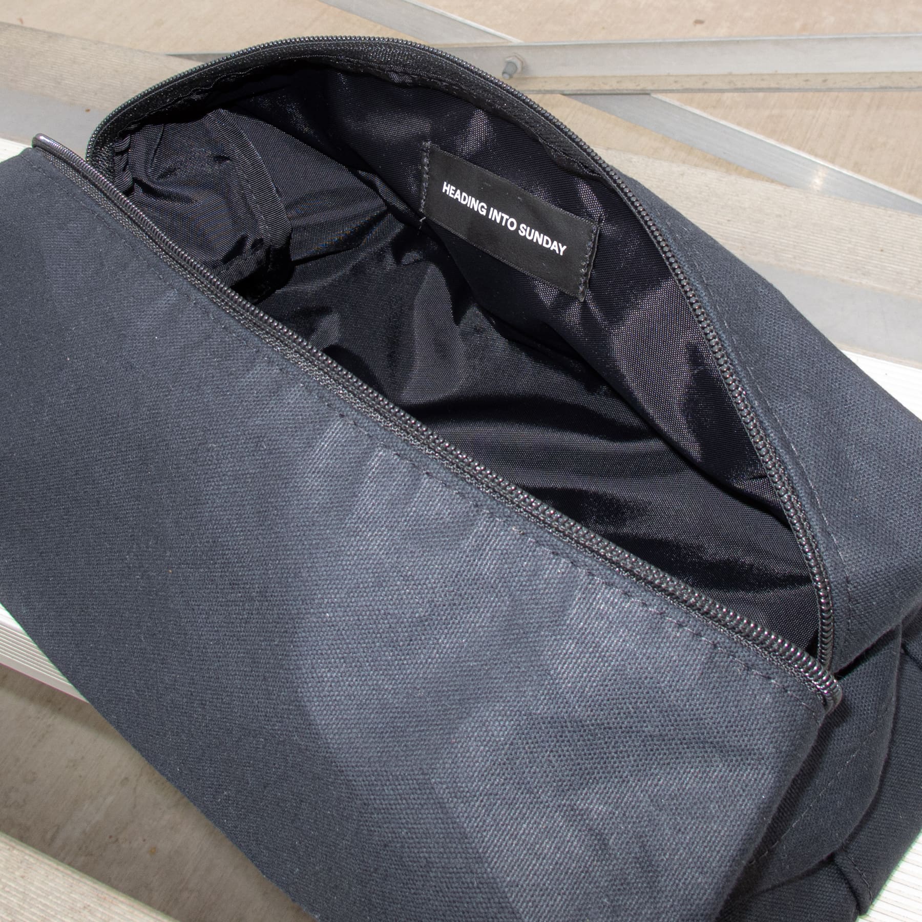 Heading Into Sunday Black Dopp Kit - Shoe Bag Inside